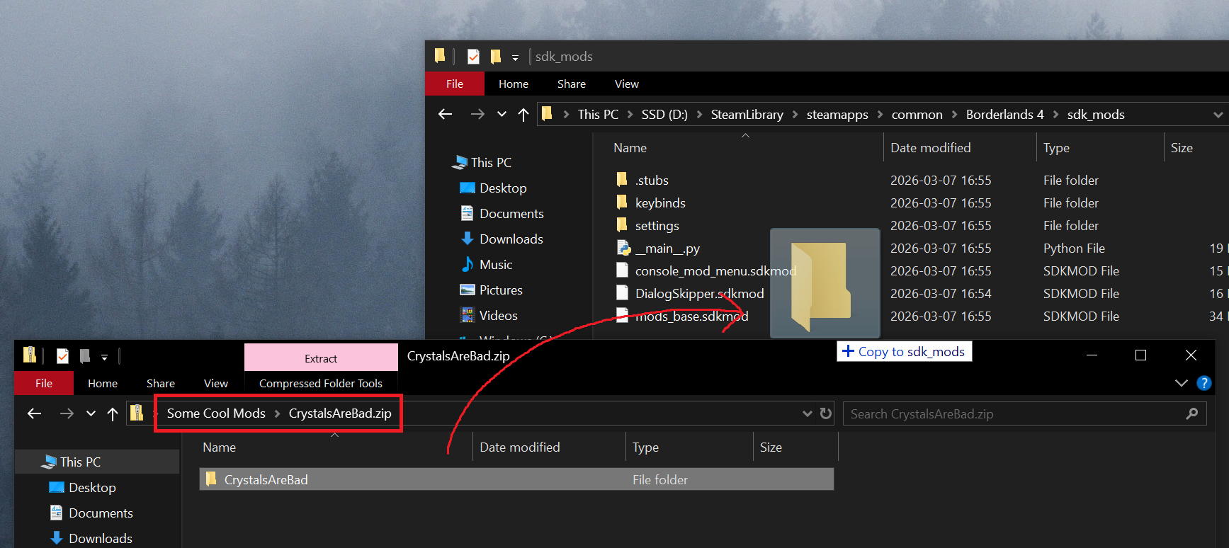 Installing a dot zip