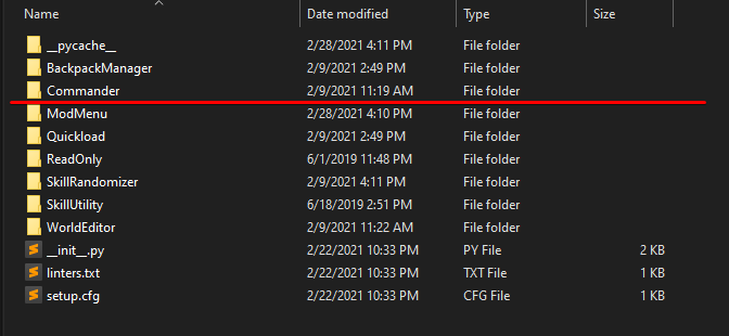 Extracted Mod Folder