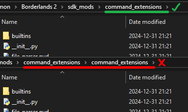 Comparing normal vs nested mod folders